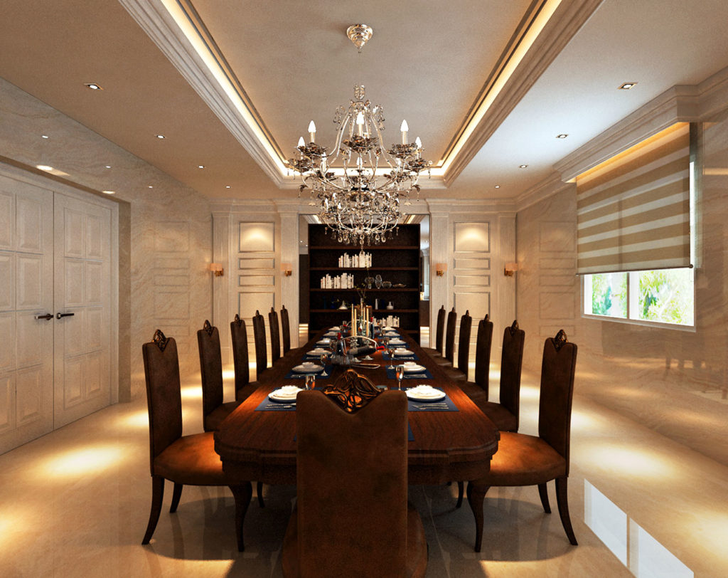 kd villa modern classic dining area interior design by latitude design malaysia