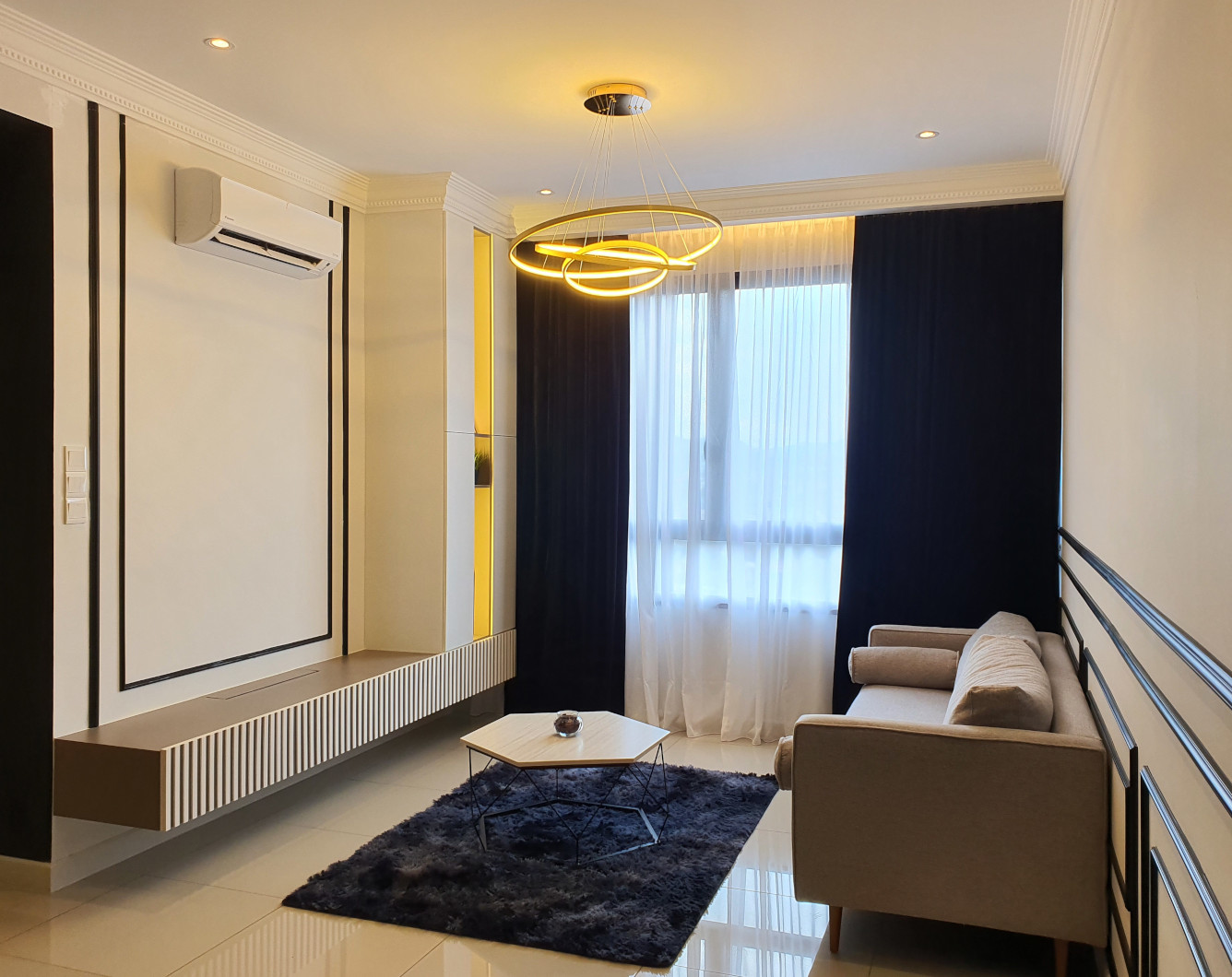 Tuan Residency Modern Contemporary Living Room Latitude Design Malaysia 